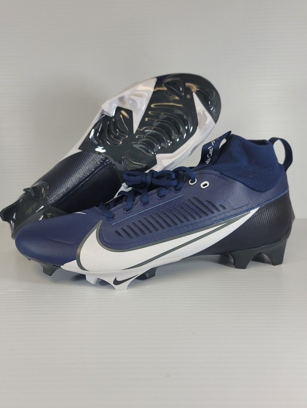 Nike Vapor Edge Pro 360 2 Navy Blue White Football Cleats Men Sz 13.5 FN7759-400
